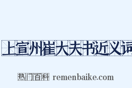 上宣州崔大夫书近义词是什么意思的图片